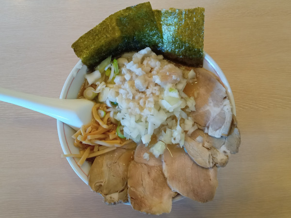 「チャーシュー麺＋玉ねぎ」@手打ち中華そば 酒田の写真