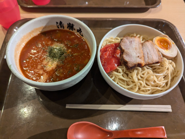 「トマトつけ麺1170円」@つけ麺 中華そば 清勝丸の写真