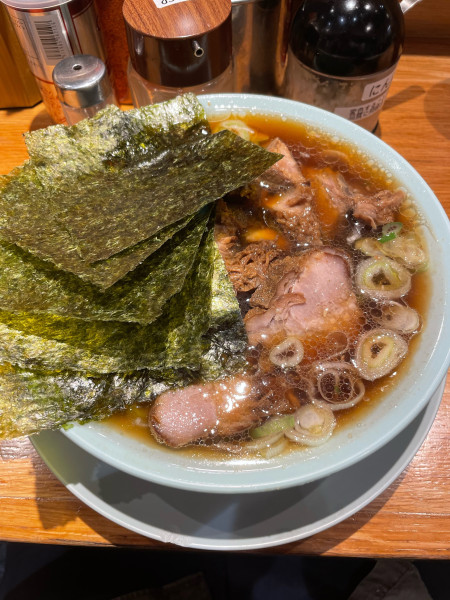 「チャーシューメン(海苔トッピング)、ご飯」@ひろちゃんラーメン!の写真