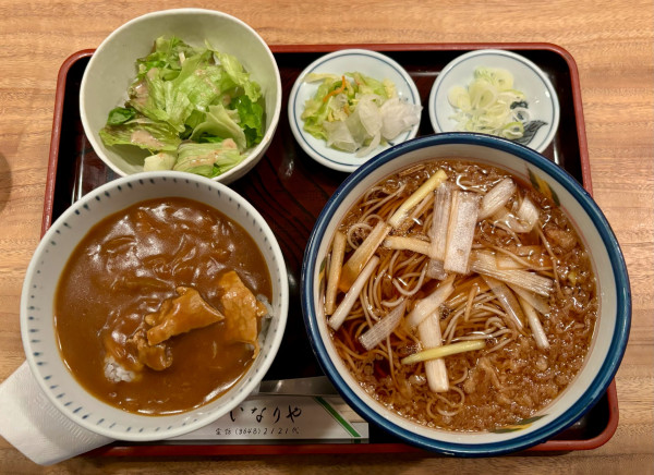 「たぬきそばカレー丼セット（1000）」@いなりやの写真