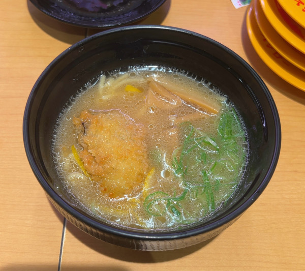 「牡蠣白湯ラーメン かきフライのせ」@スシロー 佐倉寺崎北店の写真