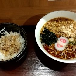 かけそば（鯵ご飯セット(朝)　６５０円）