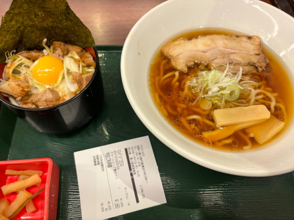 「らーめん原点　ネギチャーシューごはんセット」@お食事処 季膳房の写真