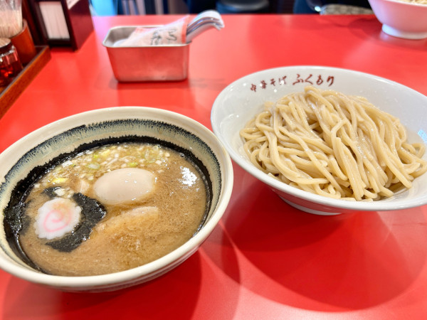 「つけめん＋漬け玉子（スタンプカード無料トッピング）」@中華そば ふくもりの写真