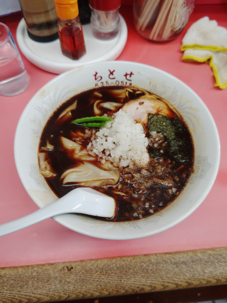 「ワンタンメン(600円)」@ラーメン ちとせの写真
