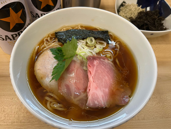 「醤油らぁ麺+🍺🍺」@麺処 有彩の写真