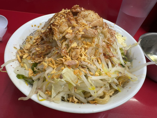 「汁なし（醤油）小」@ラーメン二郎 越谷店の写真