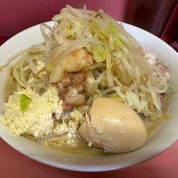ラーメン 味つけタマゴ(ヤサイ少なめ・ニンニク・アブラ)