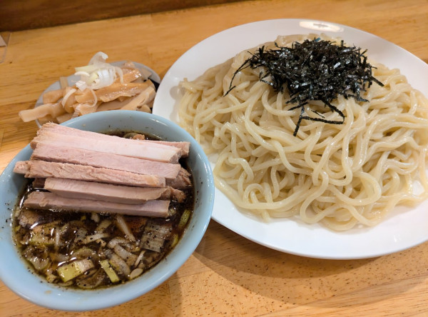 「チャーシューメンマつけそば   1500円，大盛り  100円」@中華つけ蕎麦 でき心の写真