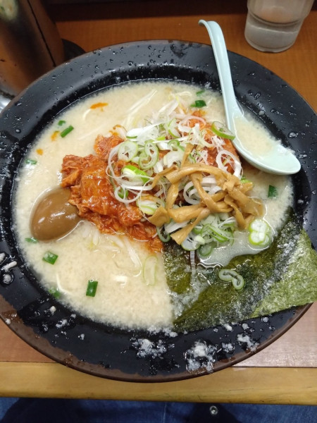 「ホルモンメン」@屋台ラーメンとんこつ貴生 稔台店の写真