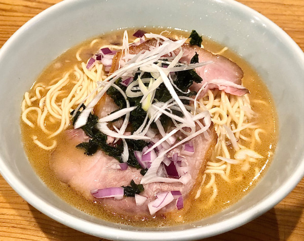 「カニ豚骨ラーメン　塩　1,200円」@魚焚の写真