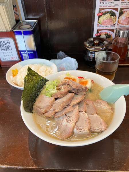 「チャーシュー麺ダブル　ライス」@さつまっこ 平和島店の写真