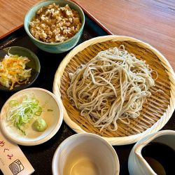 もりそば＋ちょっとご飯