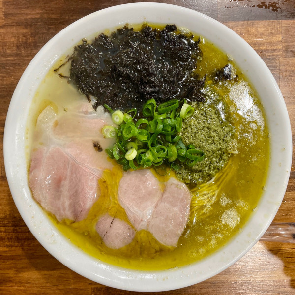 「キリンハートランド→ 牡蠣塩ラーメン ＋ 替玉」@無冠 阿佐ヶ谷の写真