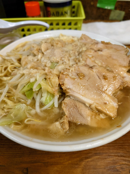 「大豚  ニンニク  アブラ  カラメ」@ラーメン二郎 品川店の写真