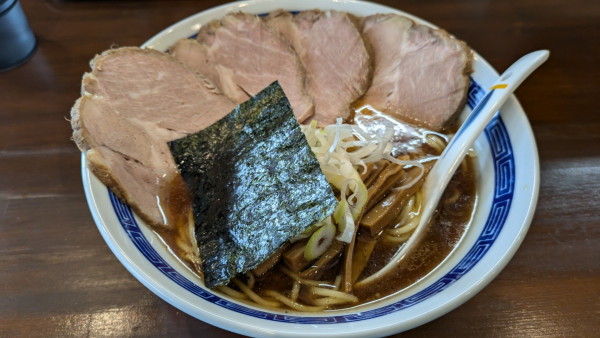 「ラーメン＋チャーシュー3枚」@麺屋 青の写真