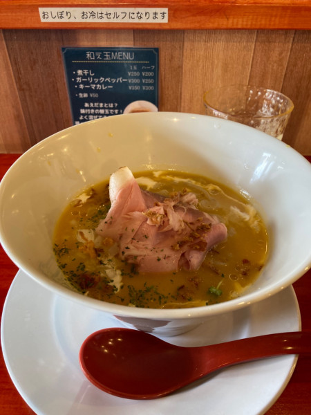 「かぼちゃ限定 ハニーマスタード限定 1300円」@らーめん コットンポットの写真