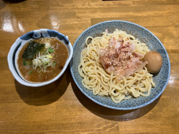 「梅かつお つけ麺（並）＋味玉子」@清麺 常藤の写真