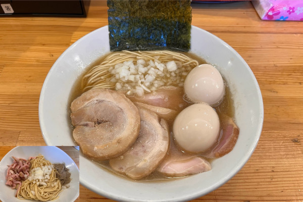 「煮干らーめん(正油)+特製トッピング+和え玉」@煮干らーめん 川むらの写真