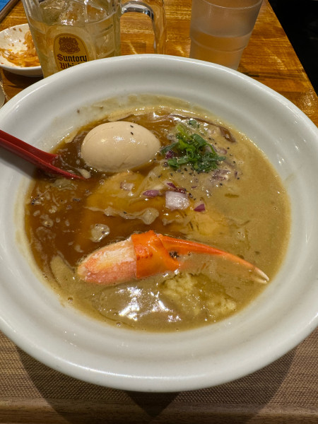 「8周年50食限定　蟹✖️味噌らーめん」@らーめん 蓮の写真