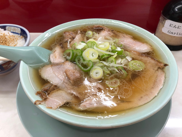 「ラーメン メンマ抜き 無料ライス」@ナギチャンラーメンの写真