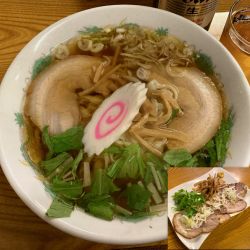 ラーメン760円＋おつまみチャーシュー650円＋瓶ビール