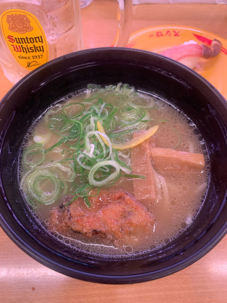 「牡蠣白湯ラーメンかきフライのせ（貝ガラ屋監修）」@スシロー 大宮店の写真