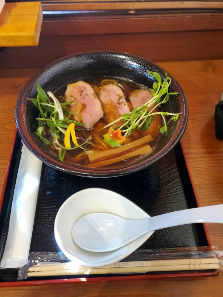 「煮干鴨ネギラーメン@1150」@らぁ麺くろきの写真