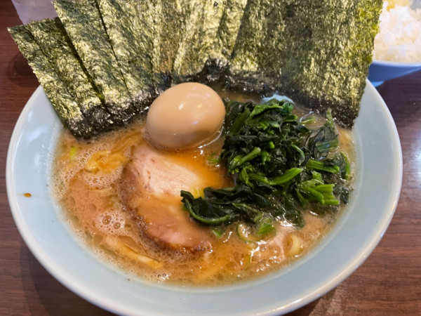 「金八ラーメン、ライス」@金八家の写真
