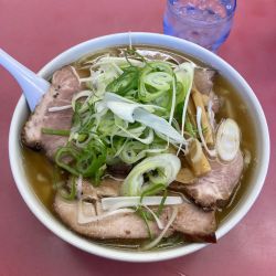 チャーシューメン1050円　ネギ多め110円
