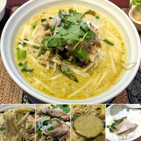 「グリーンカレーラーメンセット　1200円」@タイ料理レストラン Smile Thailandの写真
