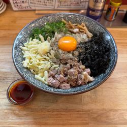 【限定】濃厚鶏白湯×豚骨 煮干しまぜそば