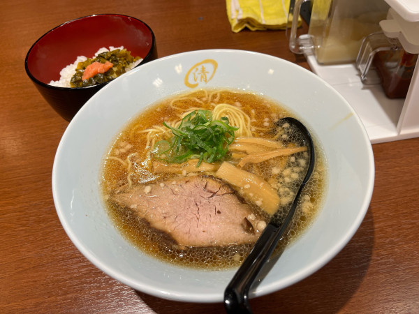 「【期間限定ランチ】中華そば＋ミニ高菜めんたい丼 690円」@横浜家系 清せ家の写真