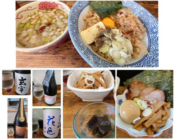 「季節限定 花かつおとバターのかま玉 つけそば＋特製＋メンマ」@中華そば専門 とんちぼの写真