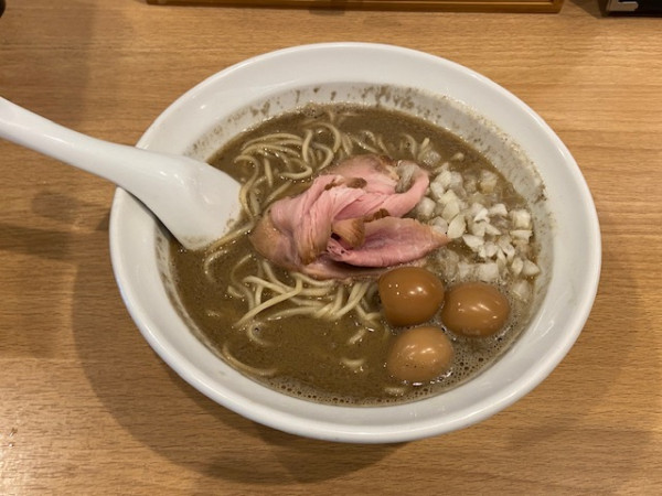 「濃厚煮干蕎麦＋うずら味玉」@麺処 にぼし香の写真
