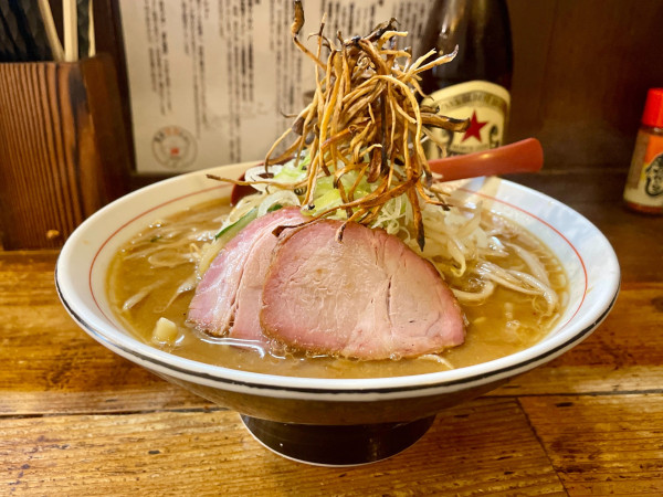 「サッポロ赤星 → 味噌らーめん」@東京味噌らーめん 鶉の写真