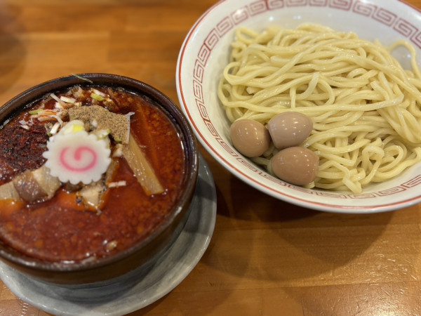 「辛つけ麺　うずら」@泪橋 溝の口店の写真