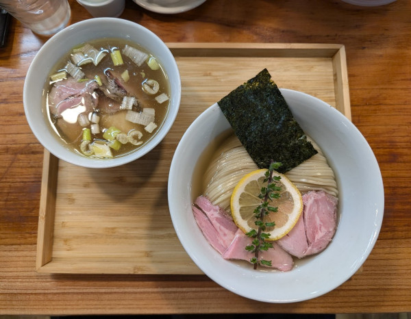 「昆布水つけめん 塩 並」@アメノオトの写真