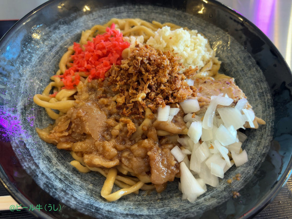 「岩のり煮干まぜそば中(1200円)全まし玉ネギ」@川口まぜそば 波木屋の写真