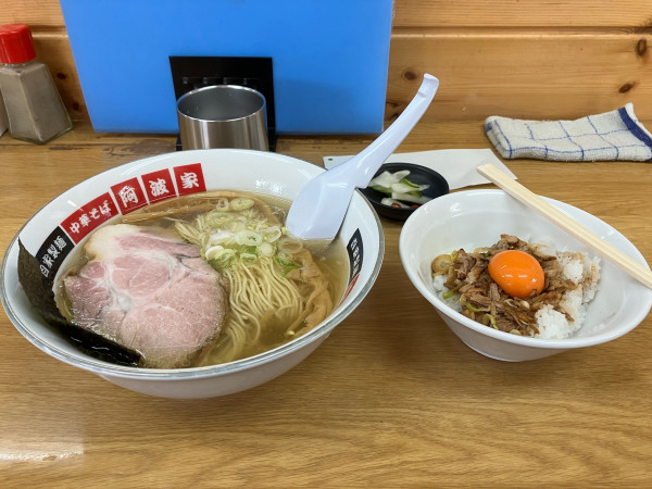 「塩ラーメン　地鶏丼セット」@中華そば 栃木阿波家の写真