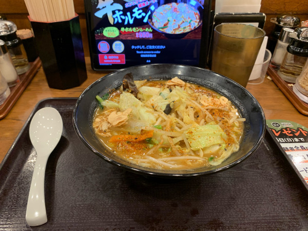 「赤味噌タンメン　麺固め」@壱鵠堂 佐江戸店の写真