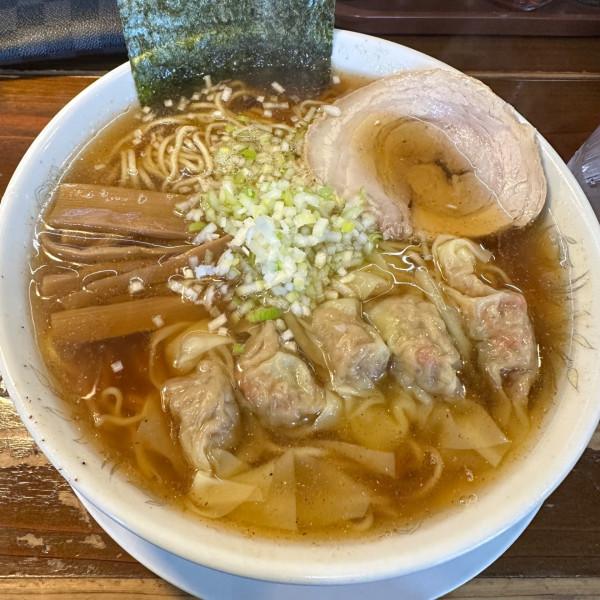 「ワンタンメン 大盛+メンマ丼 ¥1,500ちょい」@長町ラーメンの写真