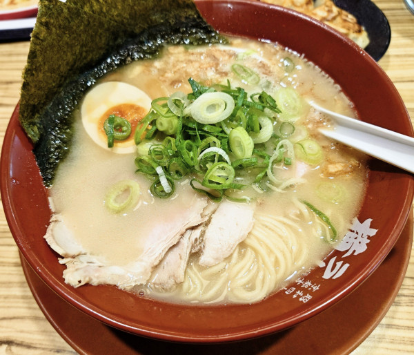 「煮干し香る塩とんこつラーメン＋黒豚餃子」@ラーメン横綱 柏店の写真