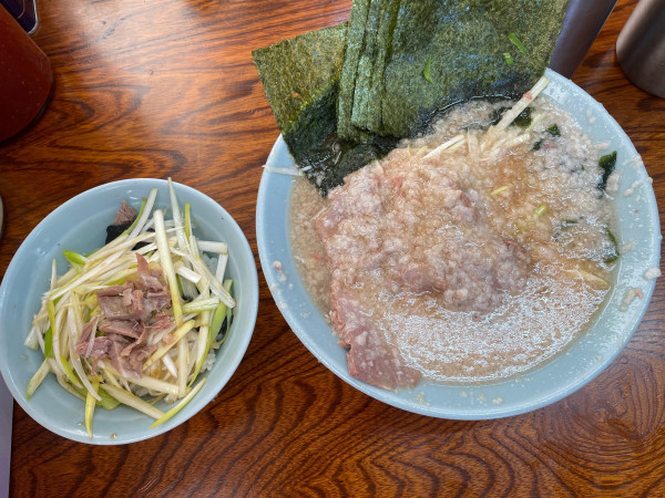「ネギラーメン　コテコテ＋海苔」@ラーメンショップ 牛久結束店の写真