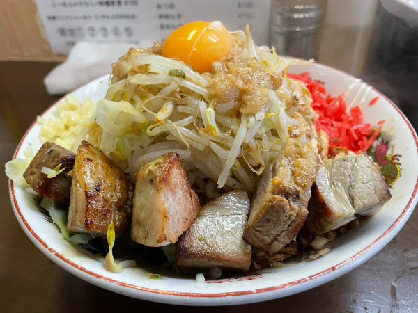 「汁なし(ミニ)¥950 紅しょうが¥50」@自家製麺 まさきの写真