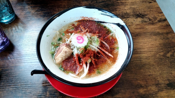 「『濃厚味噌ラーメン、マジカラ、ライス小』」@麺Laboタイガー＆ドラゴン 土浦店の写真