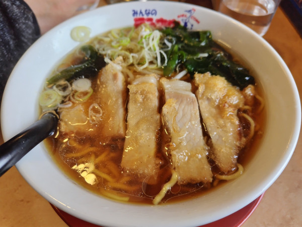 「肉揚げラーメン」@テンホウ 松本渚店の写真