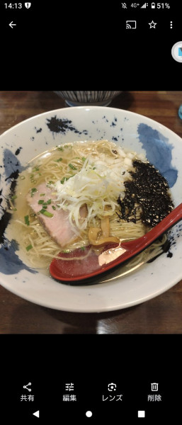 「中華そば塩（鯖と飛魚）」@中華そば たがやの写真