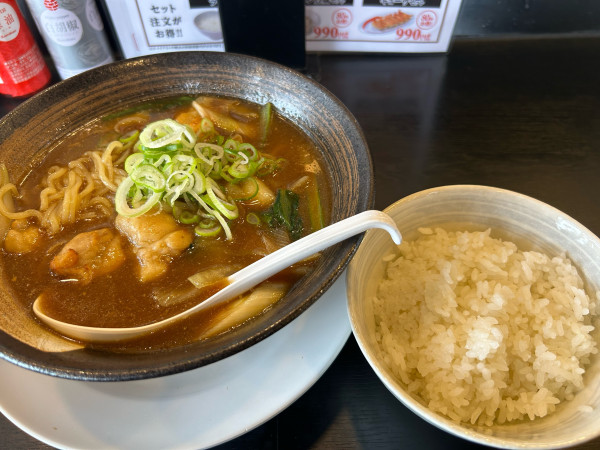 「【期間限定】和風カレーらーめんライスセット890円」@幸楽苑 水戸50号バイパス店の写真