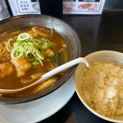 【期間限定】和風カレーらーめんライスセット890円